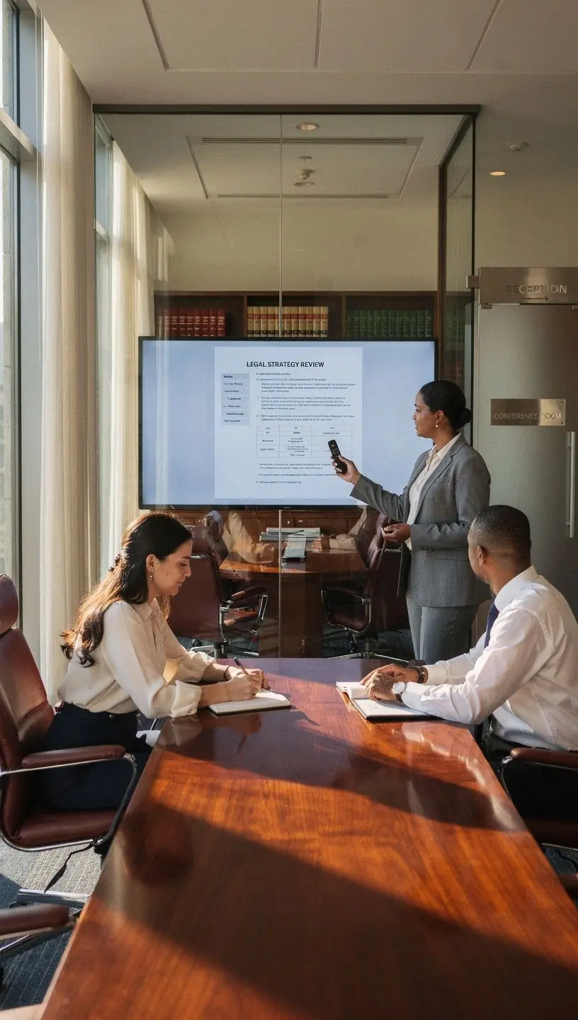 Минималистичный офис с акцентом на светлые тона и естественные материалы.